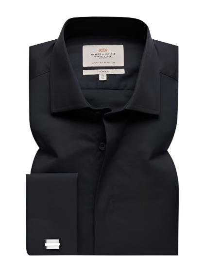 Black Poplin Classic Shirt