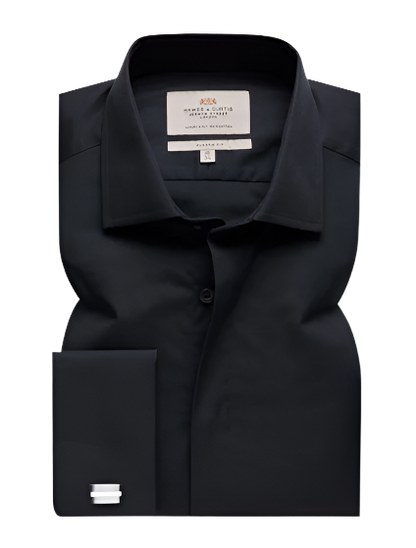 Black Poplin Classic Shirt