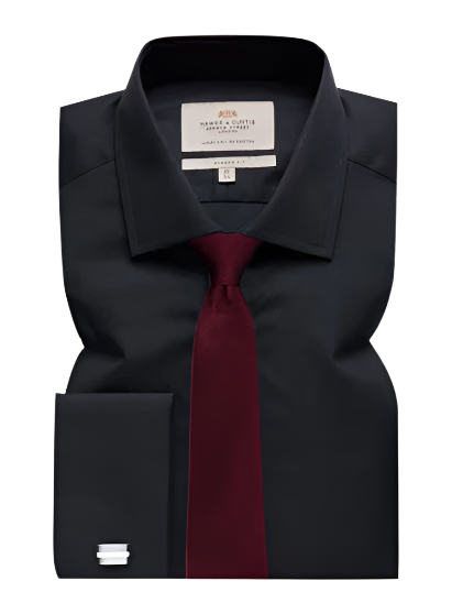 Black Poplin Classic Shirt