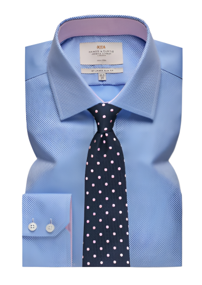 Non-Iron Blue & Pink Windowpane Check
