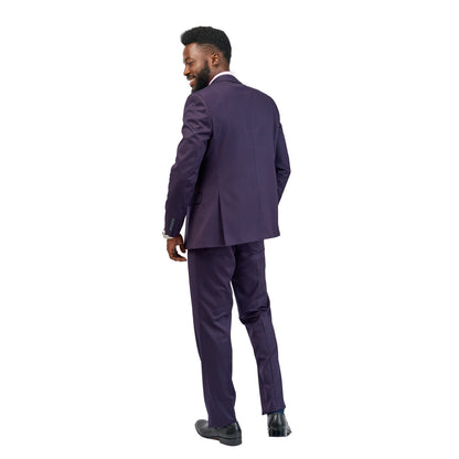Carlo Calvino 3-Piece Suit – Purple Pin Stripe