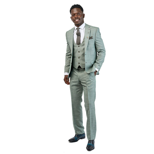 Carlo Calvino 3 Piece Suit - Mint Grey