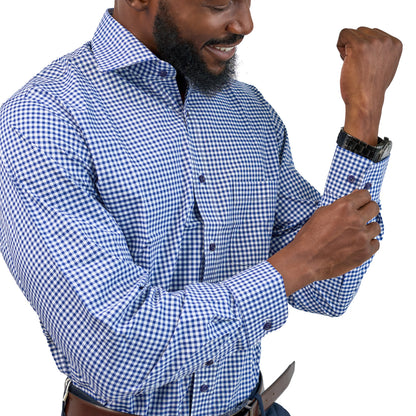 Men’s Micro-Check Shirt - Blue