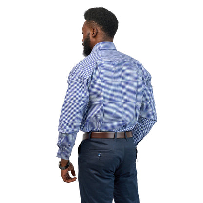Men’s Micro-Check Shirt - Blue