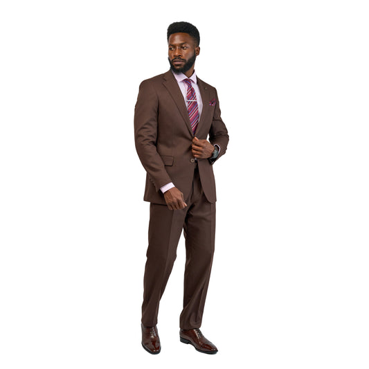 Carlo Calvino 3 piece Suit -Chocolate