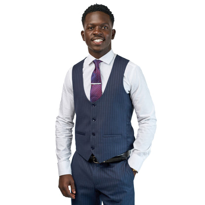 Carlo Calvino 3 Piece Suit Set - Navy Blue