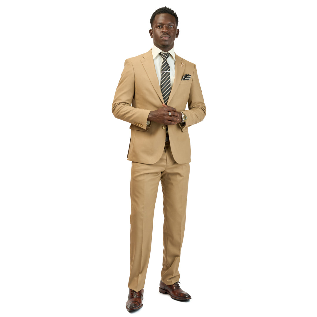 Khaki two piece suit